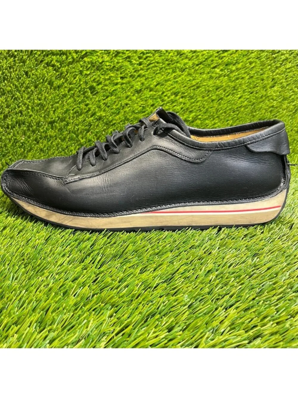 Bally Of Switzerland Mens Size 13 Black Casual Leather Oxford Shoes Sneakers